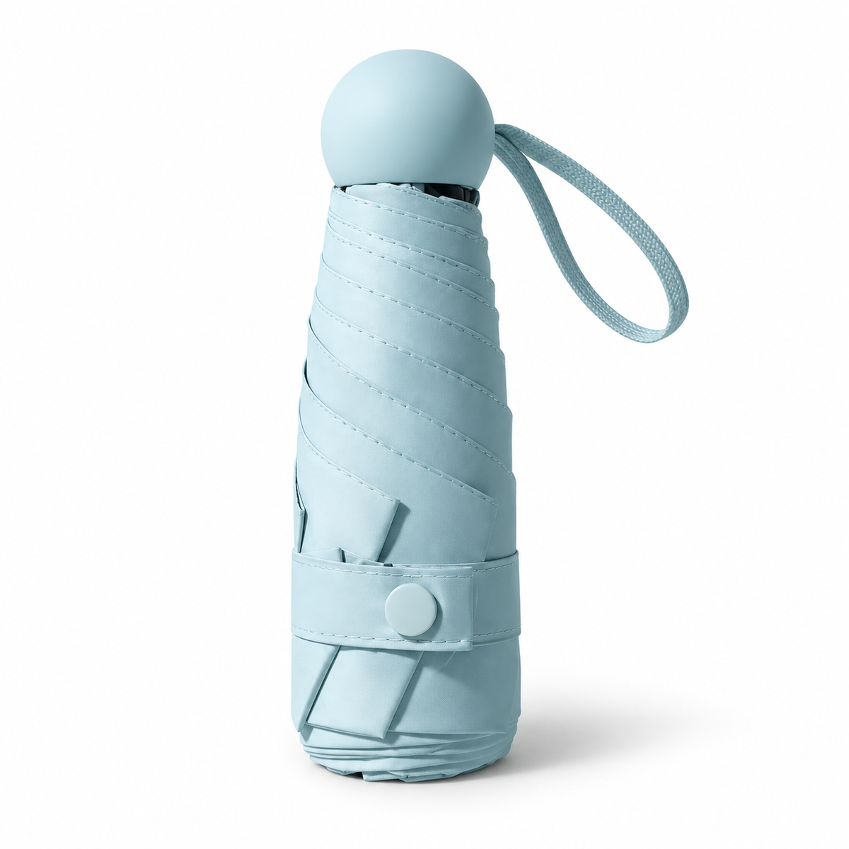 Sky Blue Five-Fold Manual Umbrella
